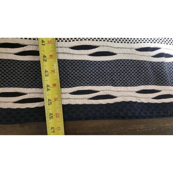 Soprano Blue White Striped Short Sleeve Shift Dress Midi Plus Sz 3X Sexy Stretch - Picture 7 of 7